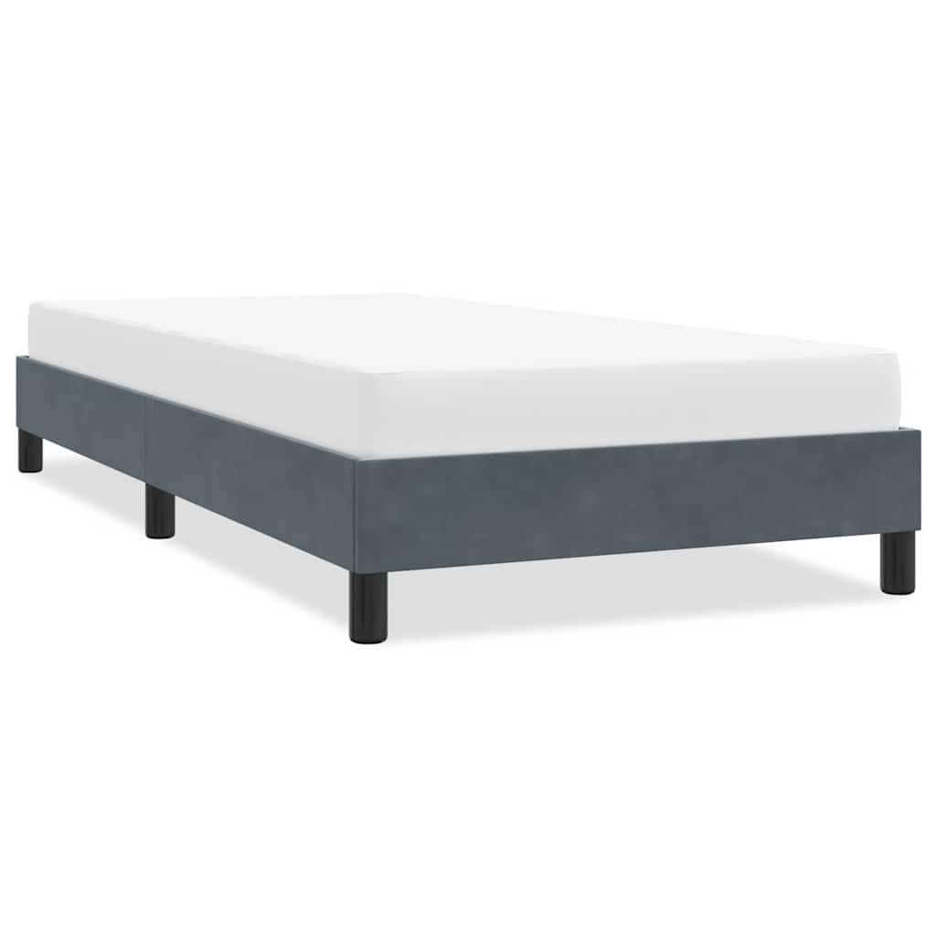 vidaXL Bettgestell ohne Matratze Dunkelgrau 80x220 cm Samt
