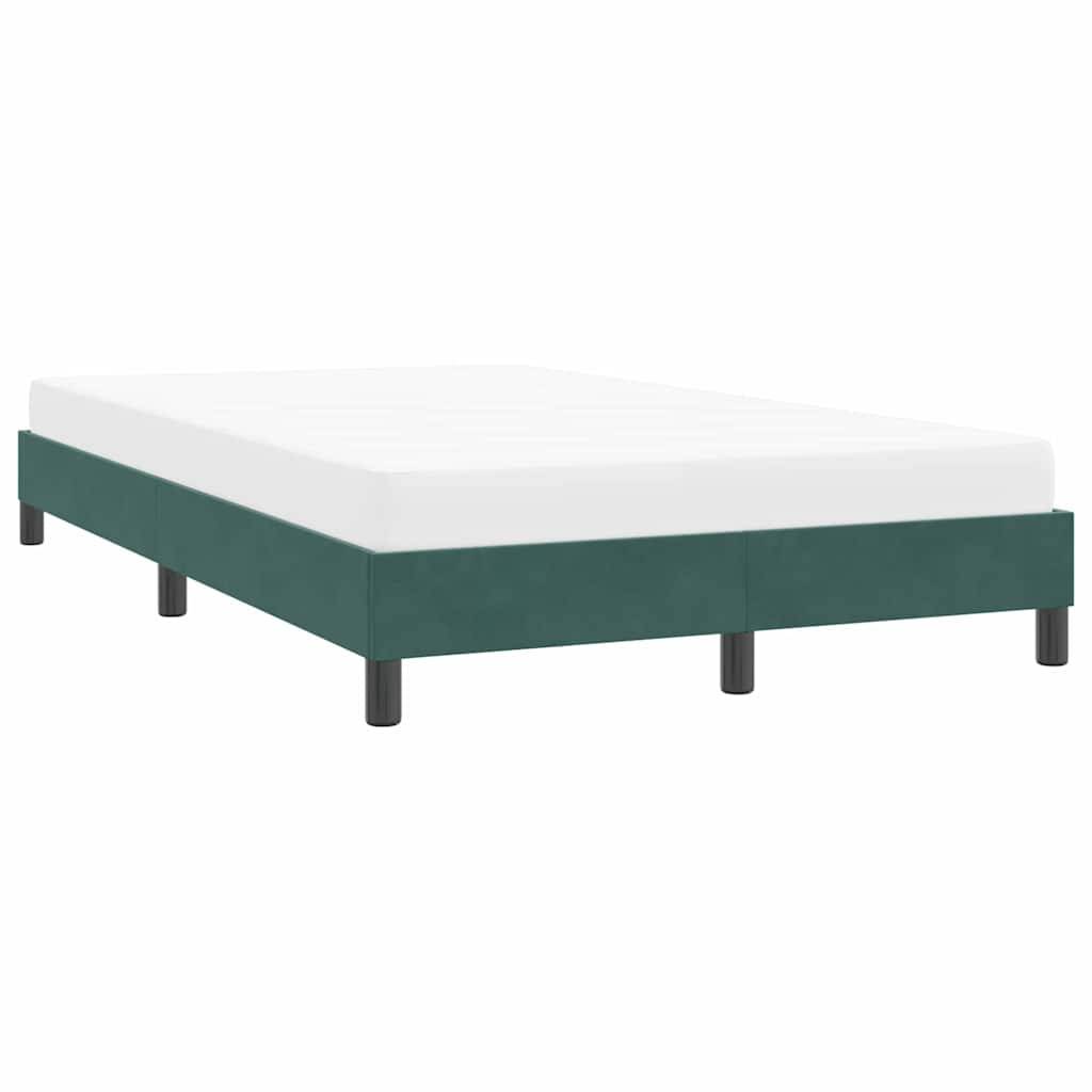 vidaXL Bettgestell ohne Matratze Dunkelgrün 120x210 cm Samt