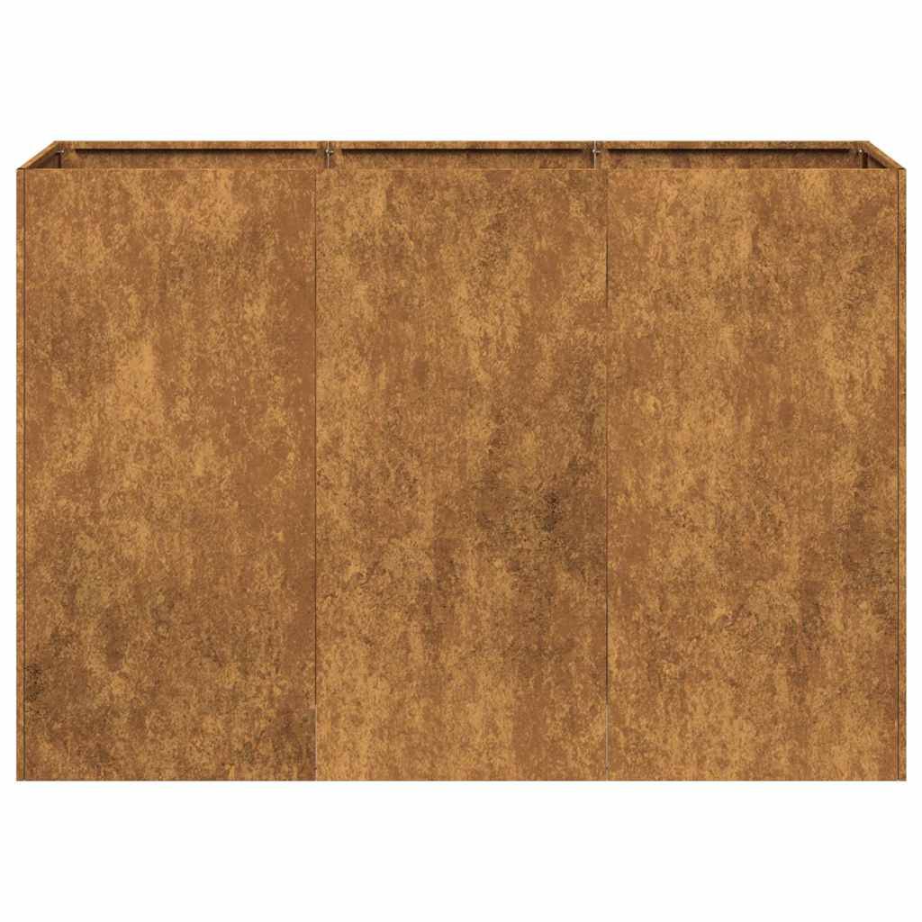 vidaXL Pflanzkübel Rostig 120x40x80 cm Wetterfester Stahl