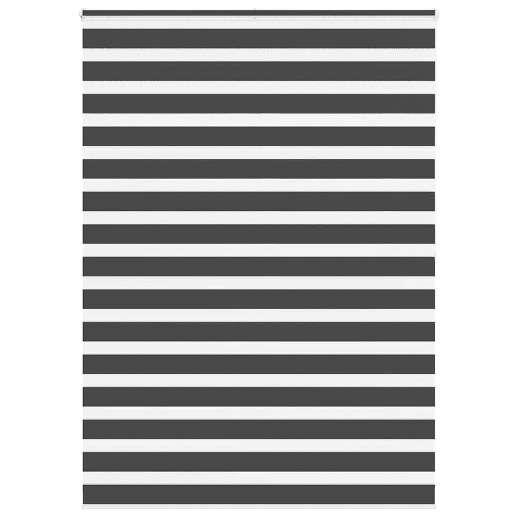 vidaXL Zebrarollo Schwarz 160x200 cm Stoffbreite 155,9 cm Polyester