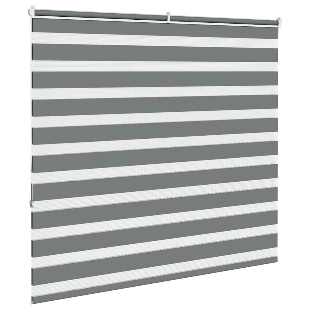 vidaXL Zebrarollo Dunkelgrau 155x150 cm Stoffbreite 150,9 cm Polyester