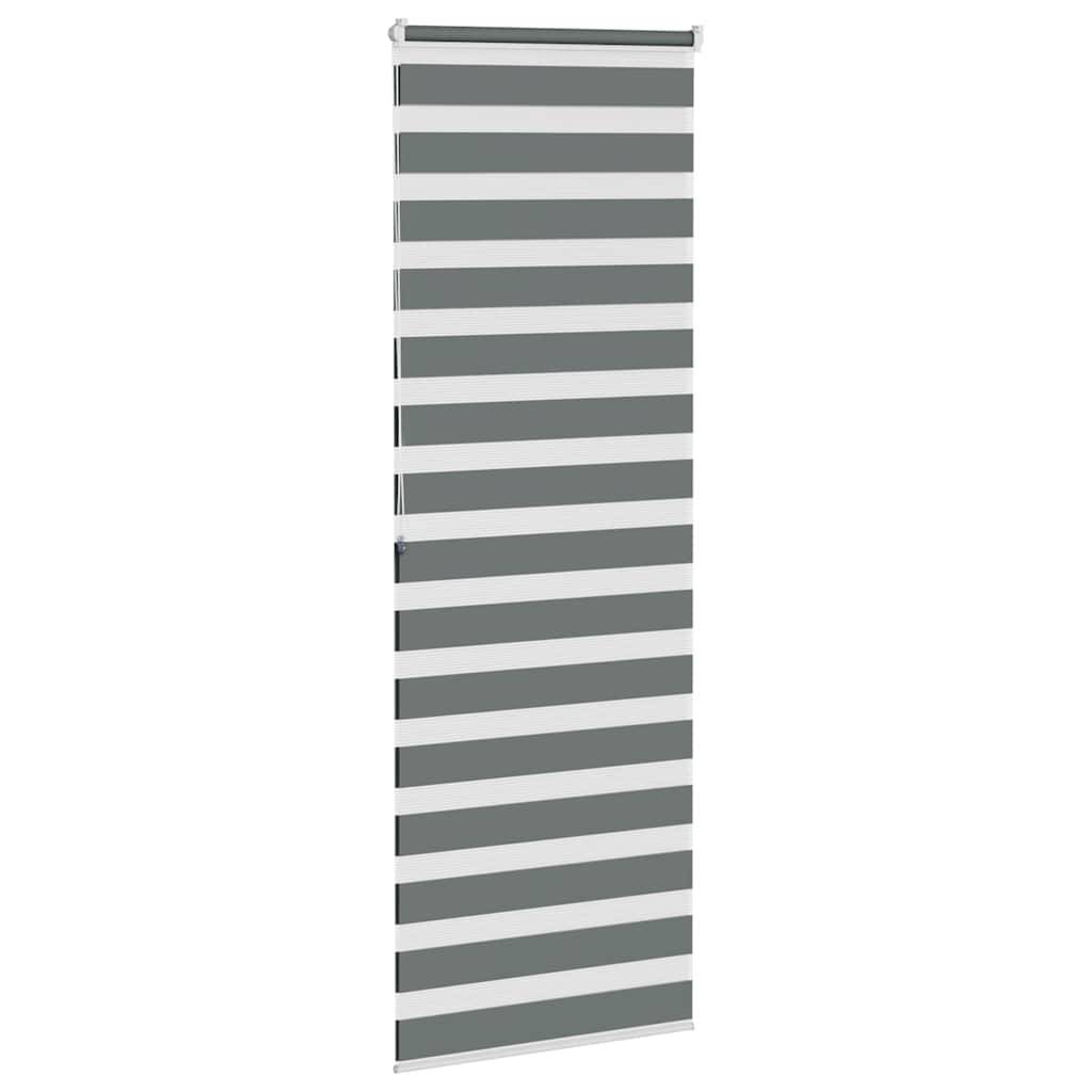 vidaXL Zebrarollo Dunkelgrau 85x200 cm Stoffbreite 80,9 cm Polyester