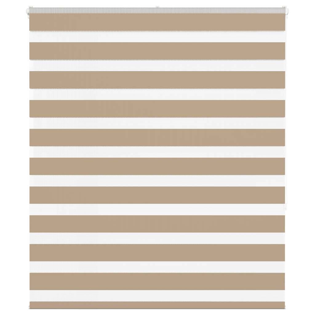 vidaXL Zebrarollo Sandbraun 135x150 cm Stoffbreite 130,9 cm Polyester