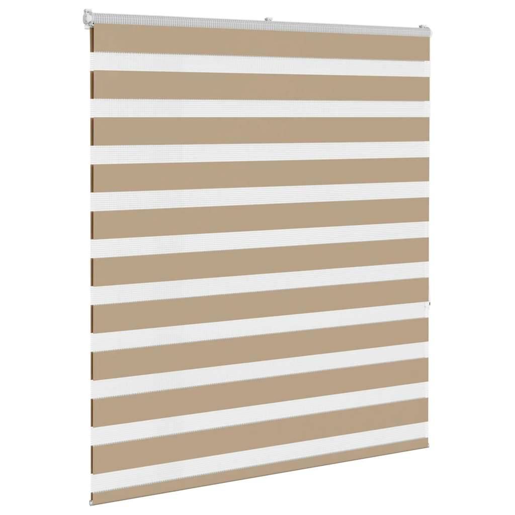 vidaXL Zebrarollo Sandbraun 135x150 cm Stoffbreite 130,9 cm Polyester