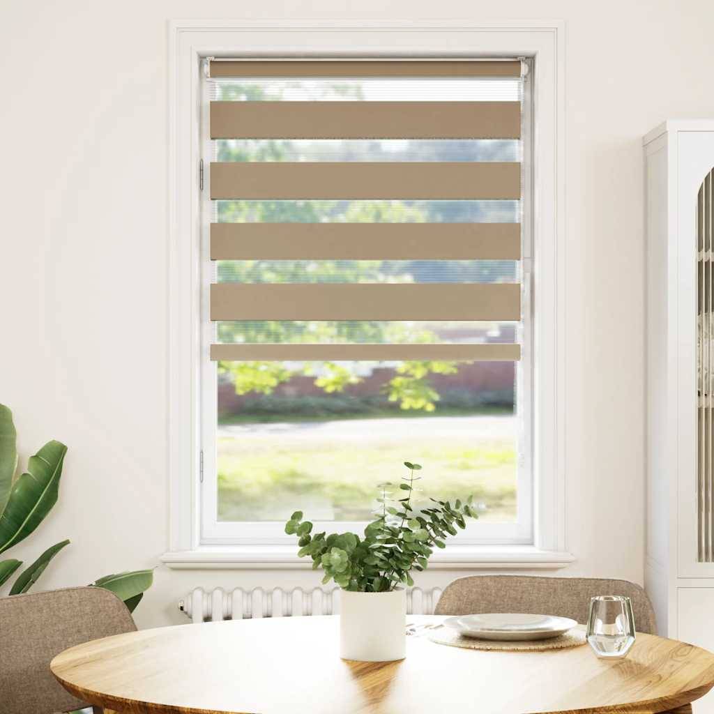 vidaXL Zebrarollo Sandbraun 80x100 cm Stoffbreite 75,9 cm Polyester