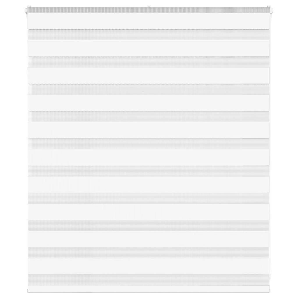 vidaXL Zebrarollo Weiß 125x100 cm Stoffbreite 120,9 cm Polyester