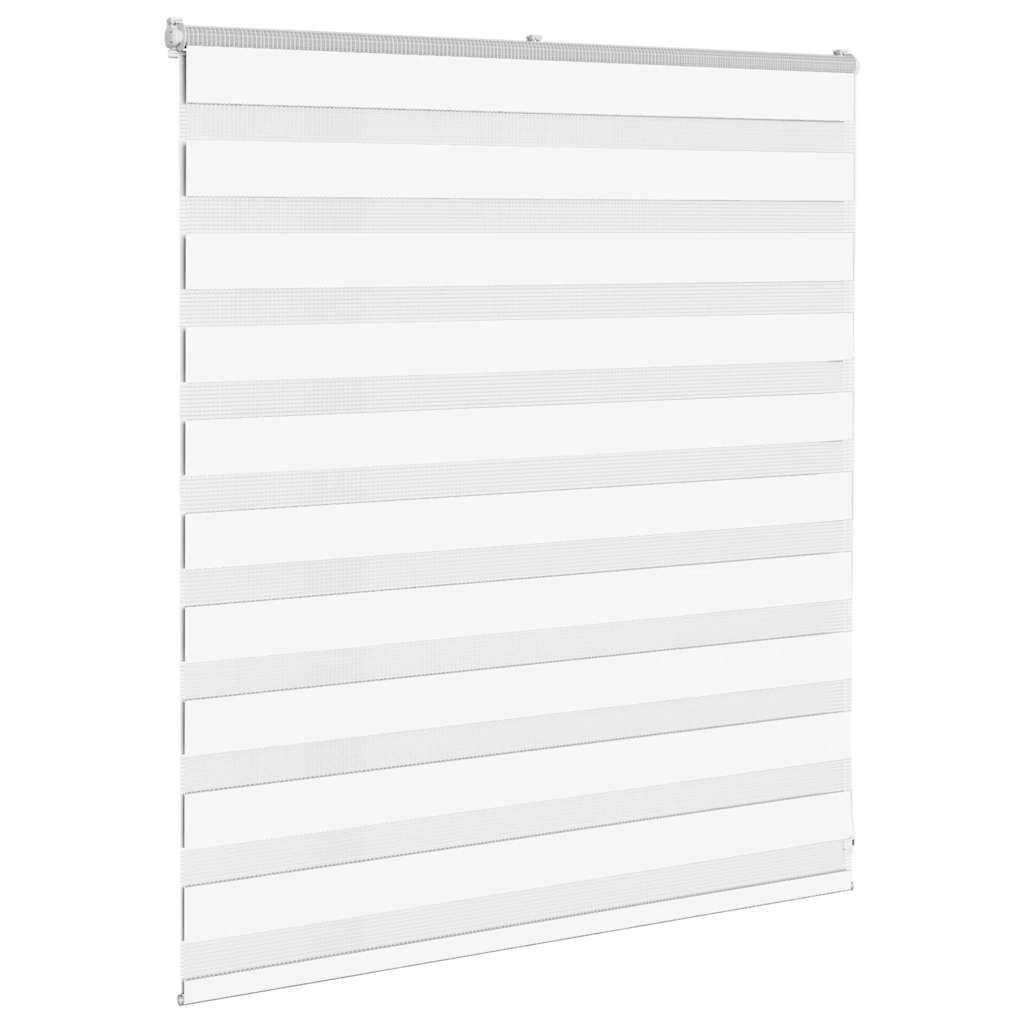 vidaXL Zebrarollo Weiß 125x100 cm Stoffbreite 120,9 cm Polyester