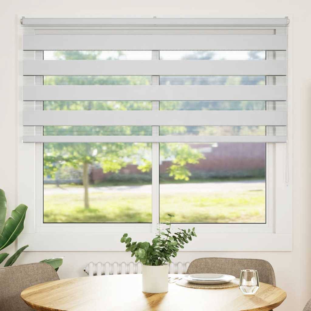 vidaXL Zebrarollo Weiß 155x100 cm Stoffbreite 150,9 cm Polyester