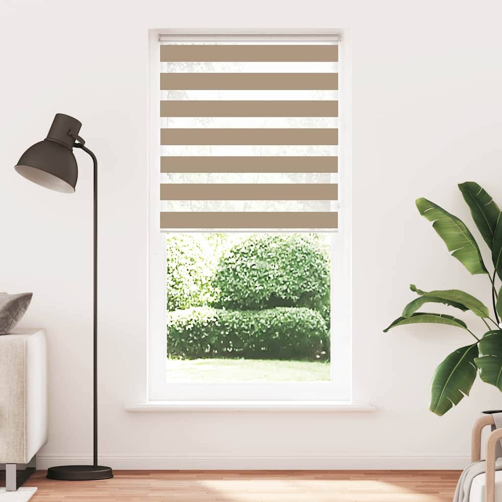 vidaXL Zebrarollo Sandbraun 105x200 cm Stoffbreite 100,9 cm Polyester