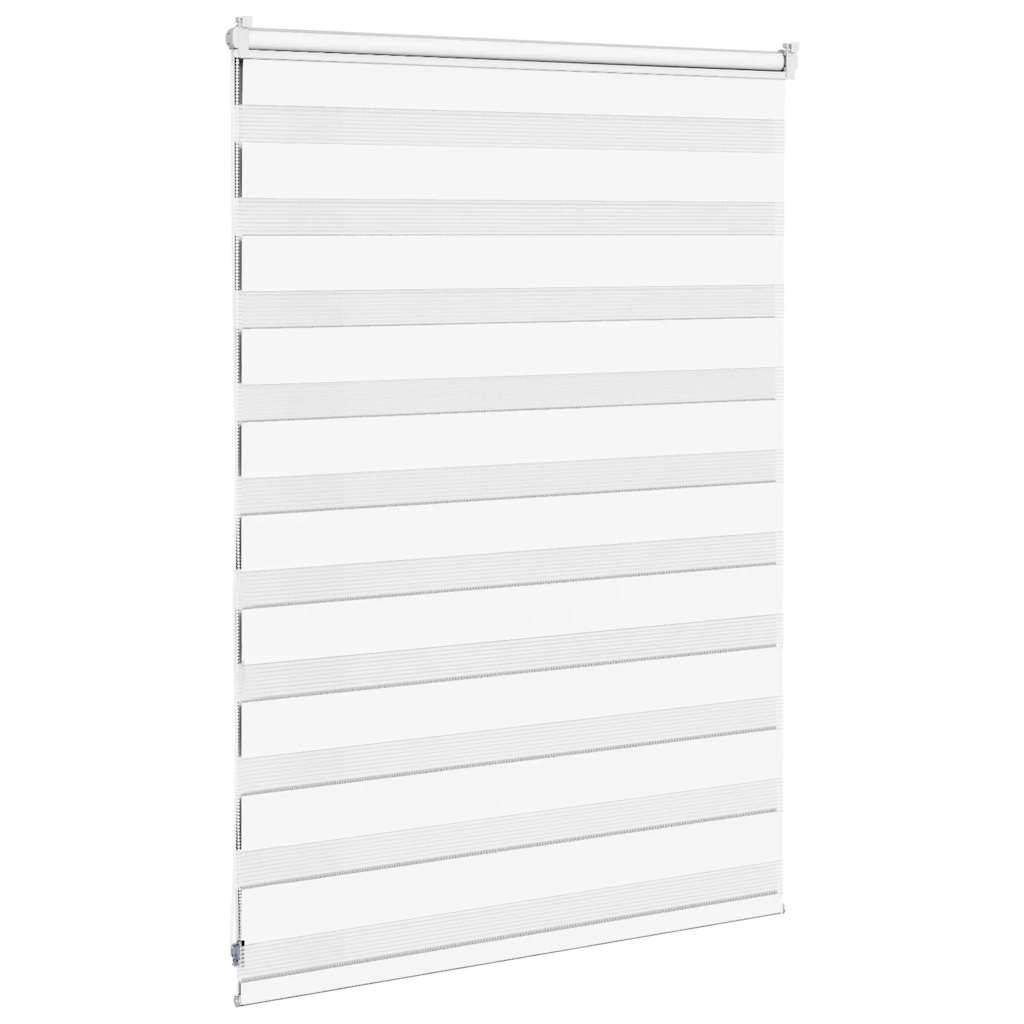 vidaXL Zebrarollo Weiß 100x100 cm Stoffbreite 95,9 cm Polyester
