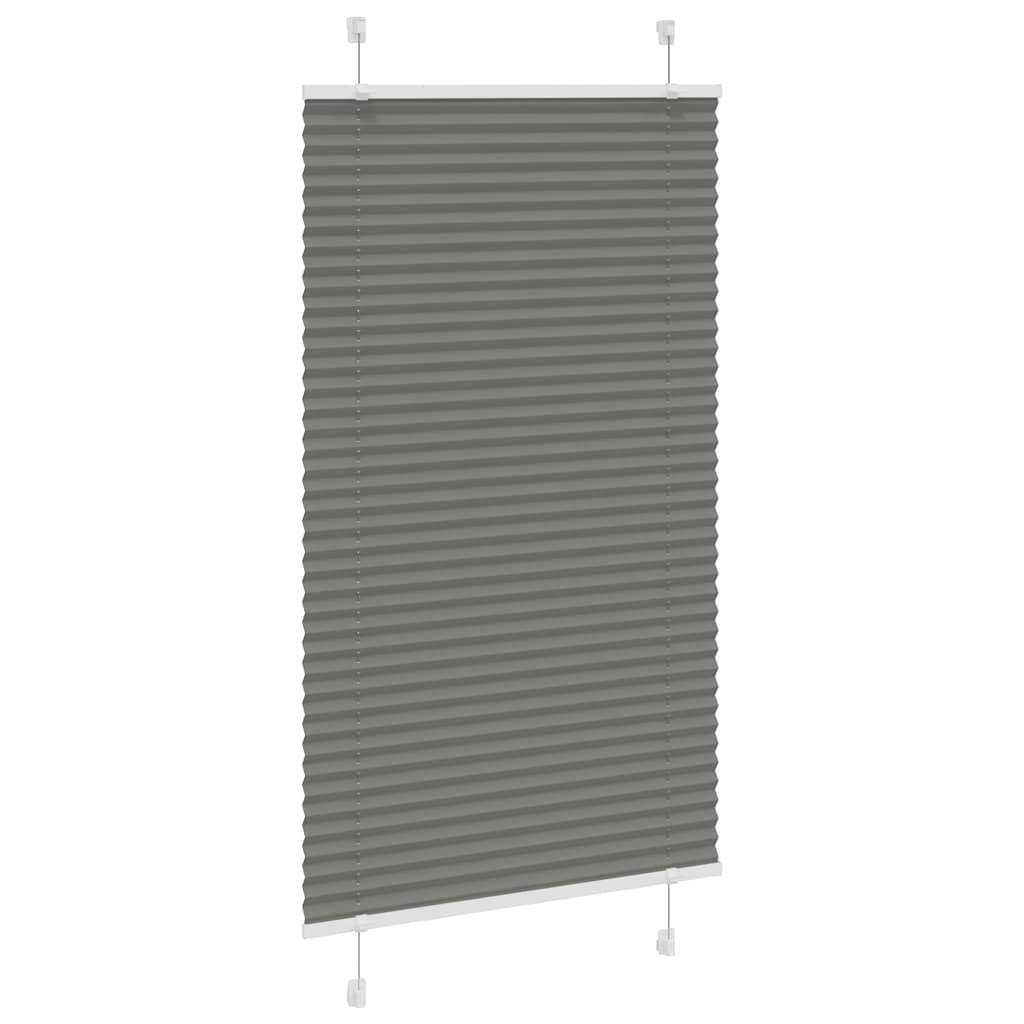 vidaXL Plissee Anthrazit 75x150 cm Stoffbreite 74,4 cm Polyester