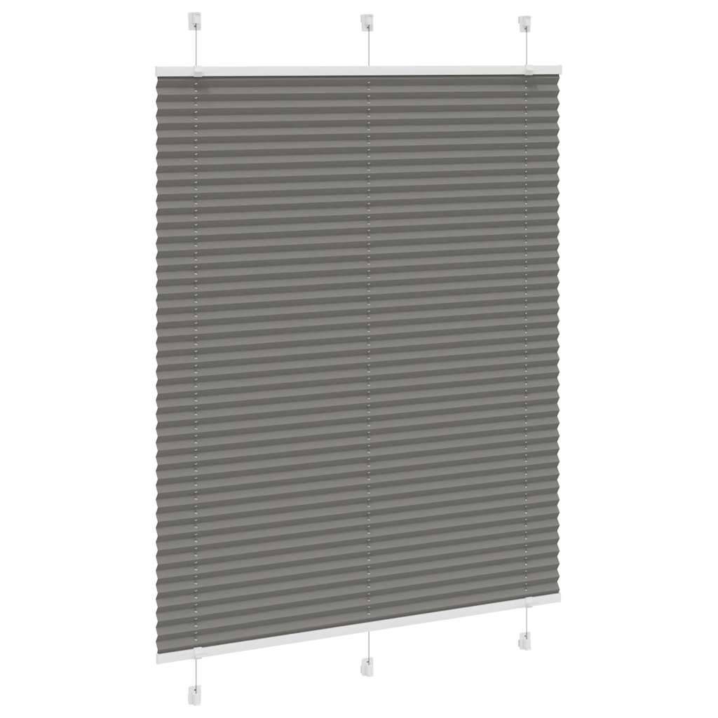 vidaXL Plissee Anthrazit 105x100 cm Stoffbreite 104,4 cm Polyester