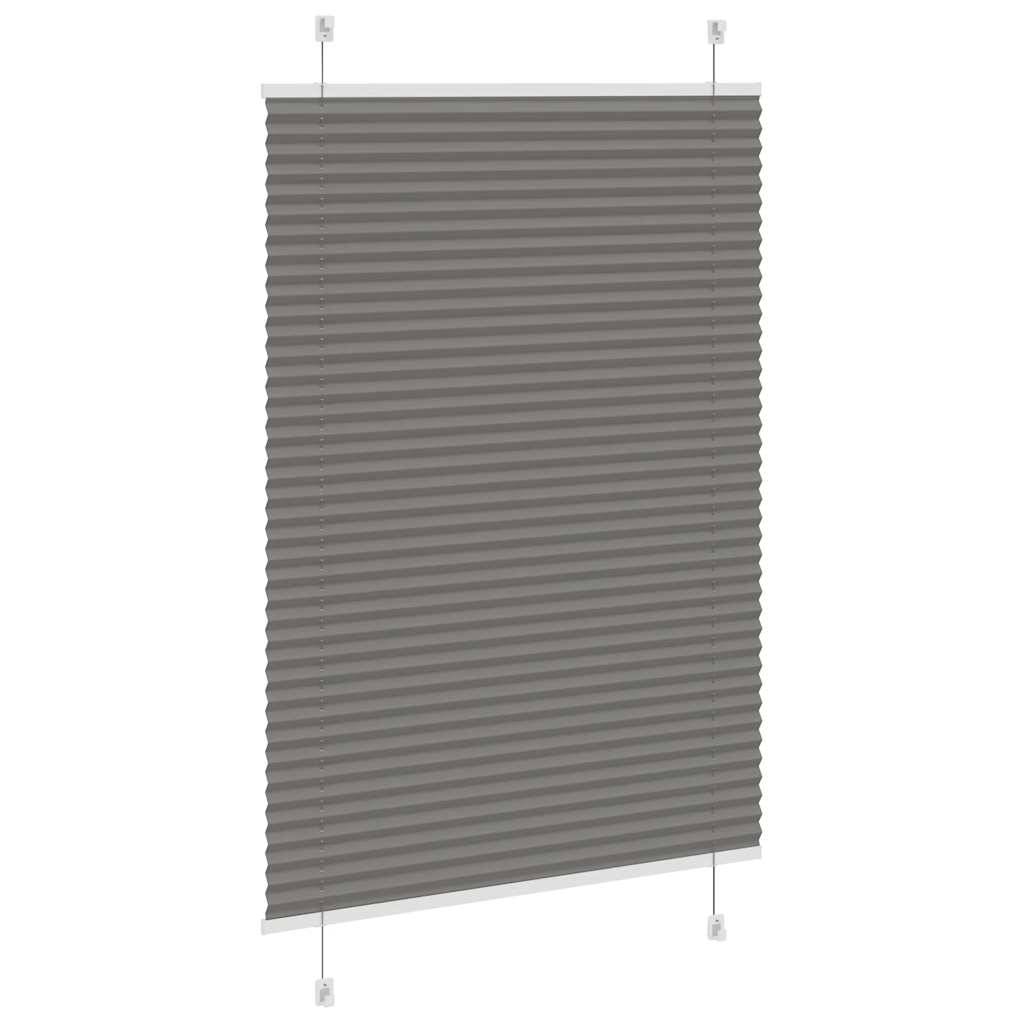 vidaXL Plissee Anthrazit 95x100 cm Stoffbreite 94,4 cm Polyester