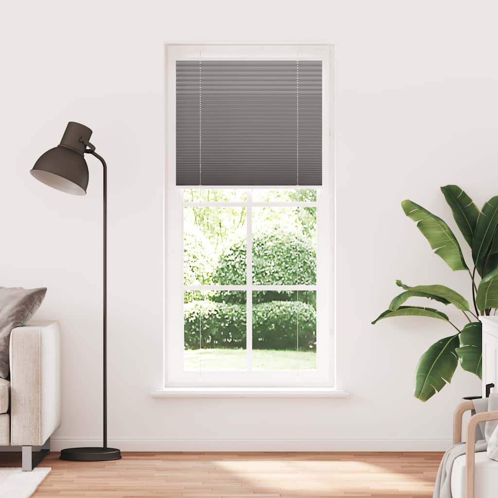 vidaXL Plissee Anthrazit 95x200 cm Stoffbreite 94,4 cm Polyester