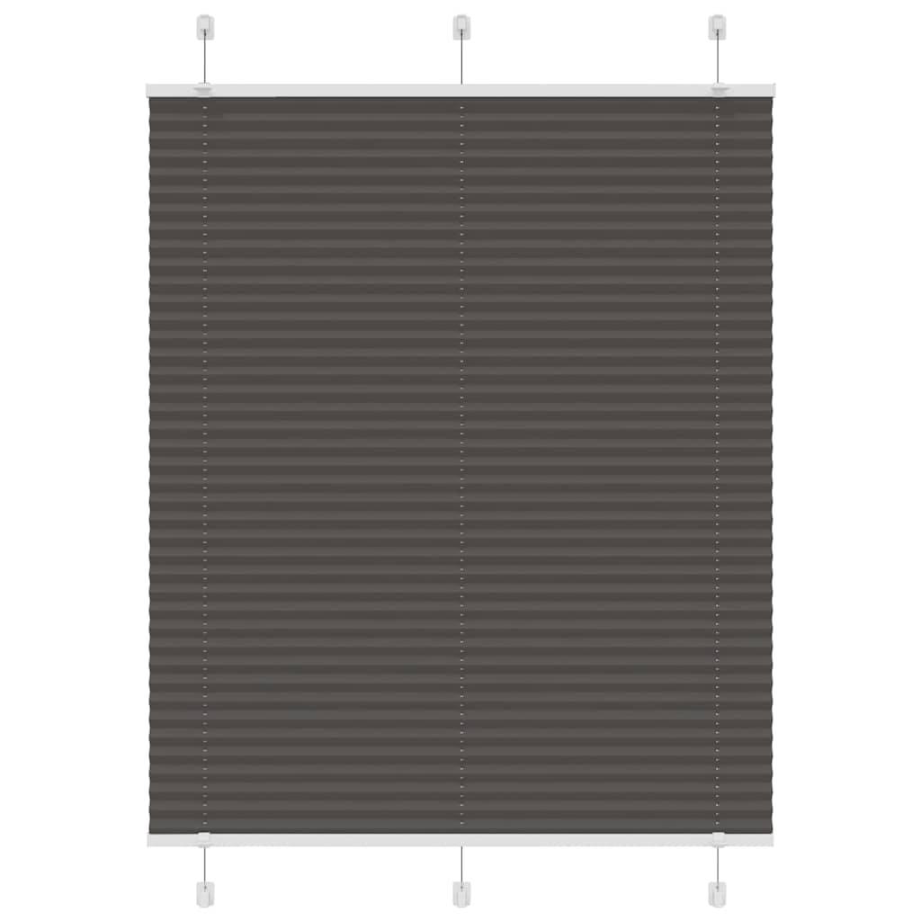 vidaXL Plissee Schwarz 105x100 cm Stoffbreite 104,4 cm Polyester