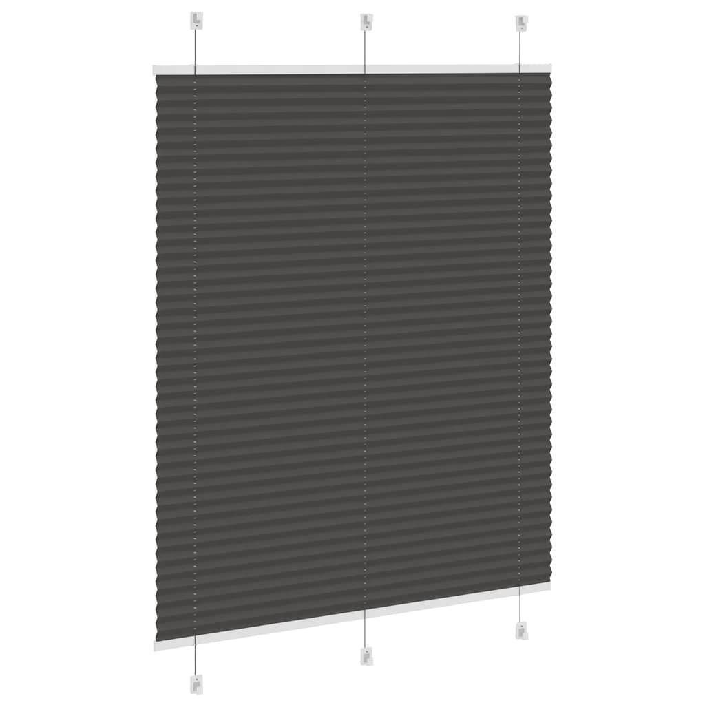 vidaXL Plissee Schwarz 110x100 cm Stoffbreite 109,4 cm Polyester
