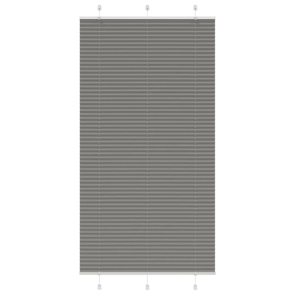 vidaXL Plissee Anthrazit 105x200 cm Stoffbreite 104,4 cm Polyester