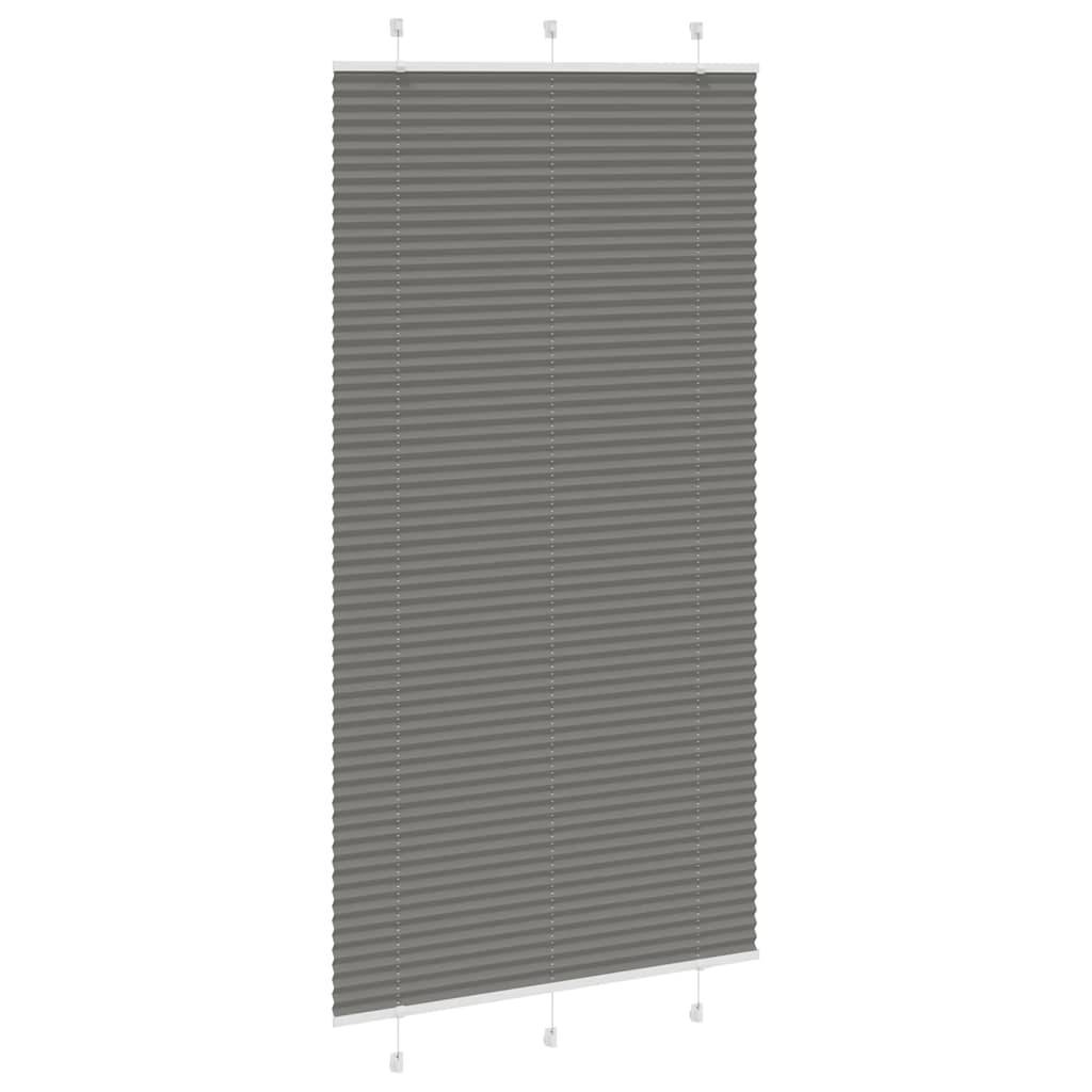 vidaXL Plissee Anthrazit 110x200 cm Stoffbreite 109,4 cm Polyester