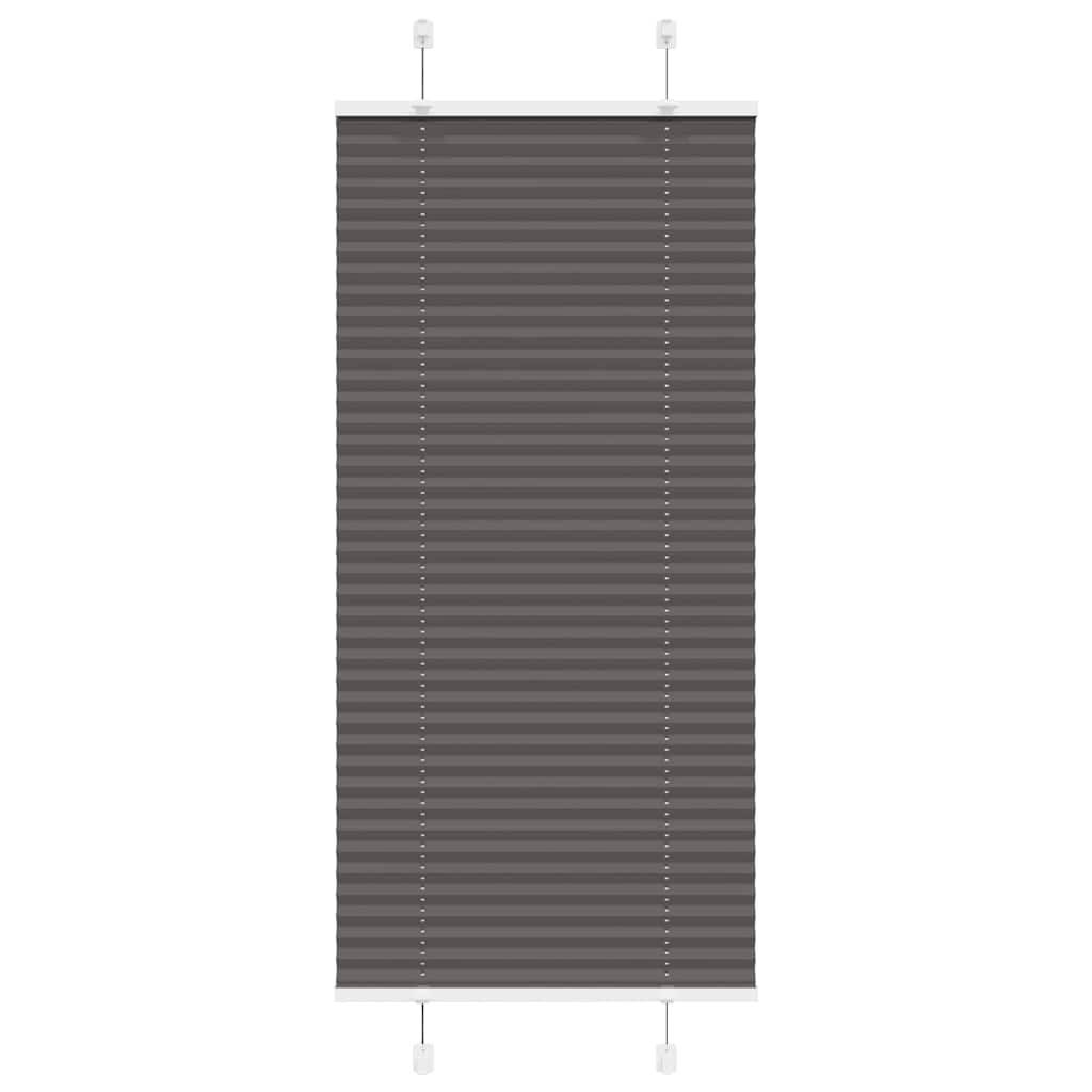 vidaXL Plissee Schwarz 65x100 cm Stoffbreite 64,4 cm Polyester