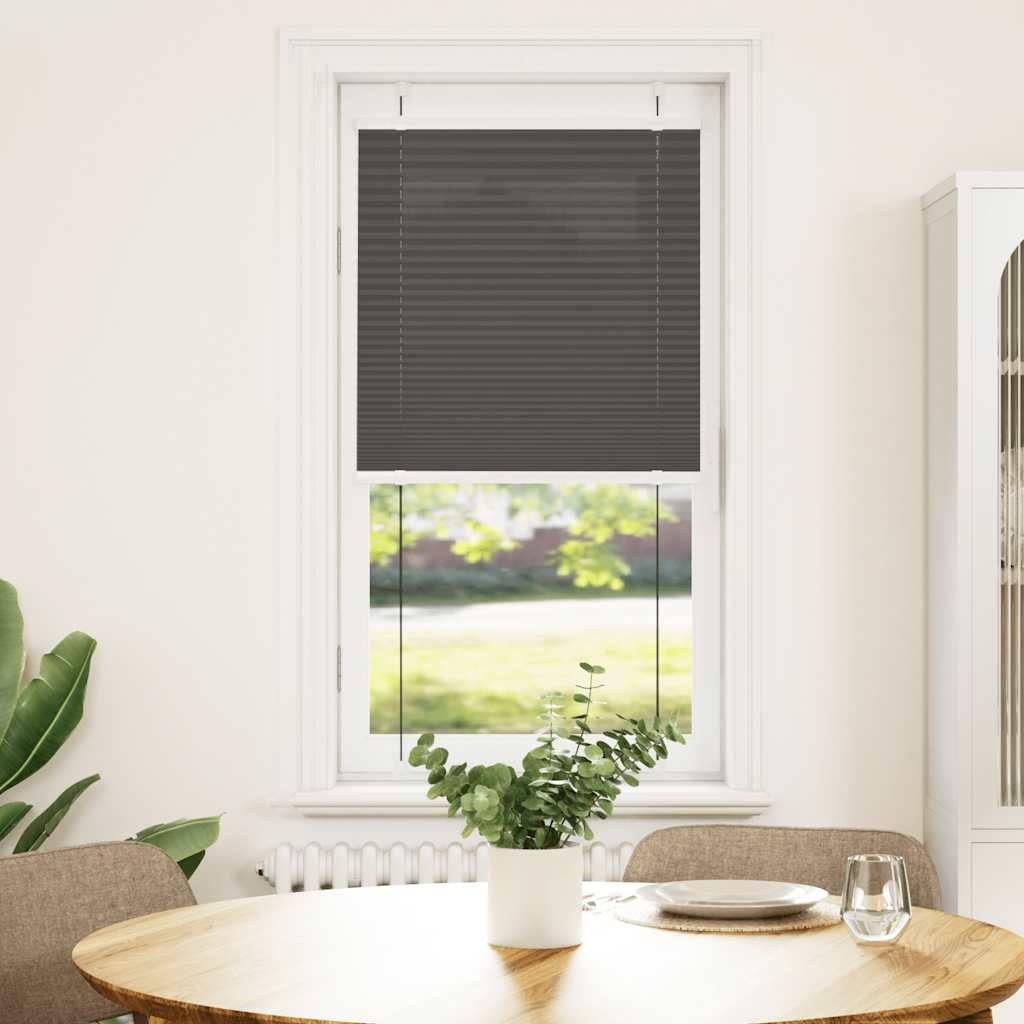 vidaXL Plissee Schwarz 65x100 cm Stoffbreite 64,4 cm Polyester
