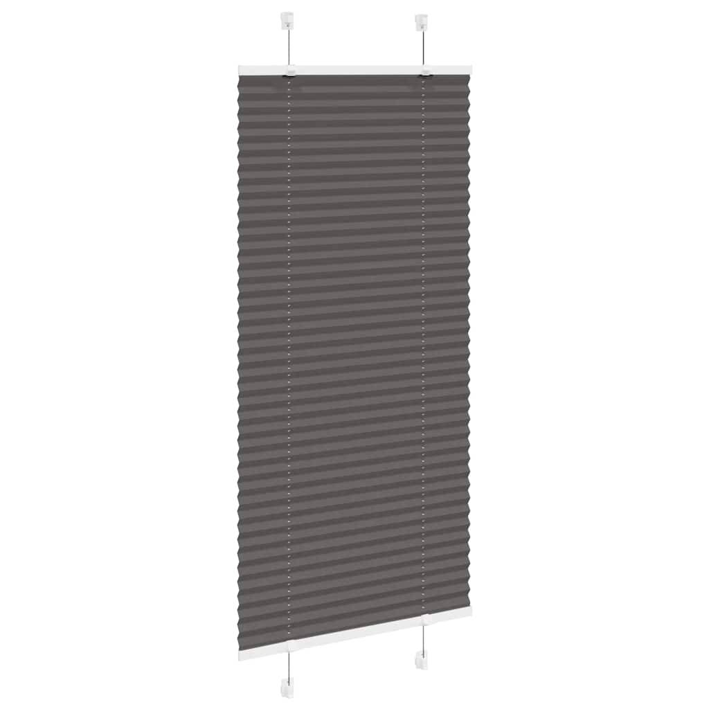 vidaXL Plissee Schwarz 65x100 cm Stoffbreite 64,4 cm Polyester