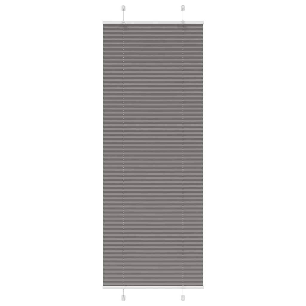 vidaXL Plissee Anthrazit 75x200 cm Stoffbreite 74,4 cm Polyester
