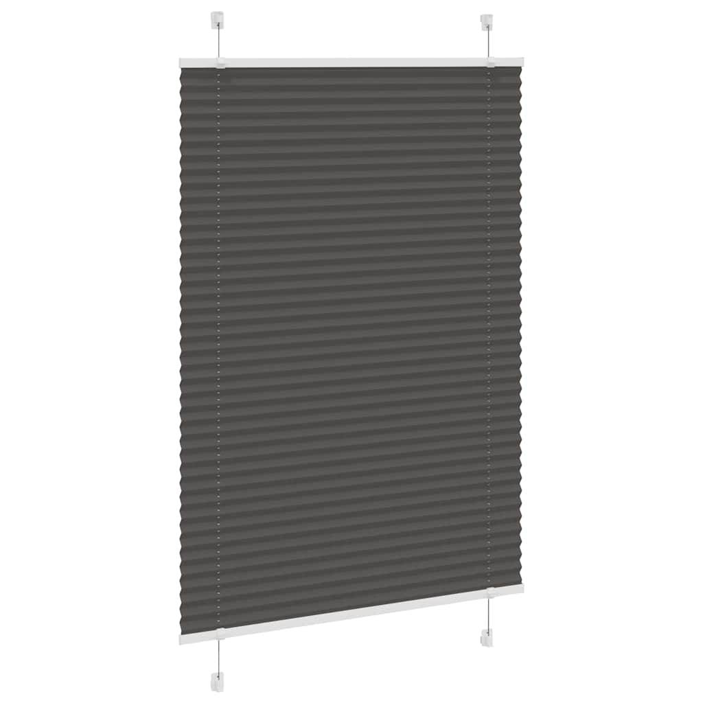 vidaXL Plissee Schwarz 90x150 cm Stoffbreite 89,4 cm Polyester
