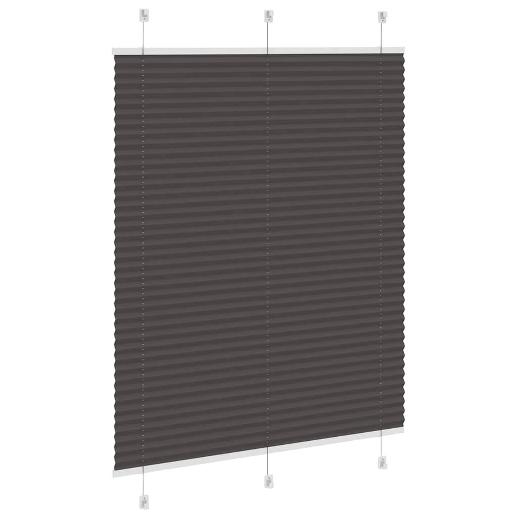 vidaXL Plissee Schwarz 105x150 cm Stoffbreite 104,4 cm Polyester