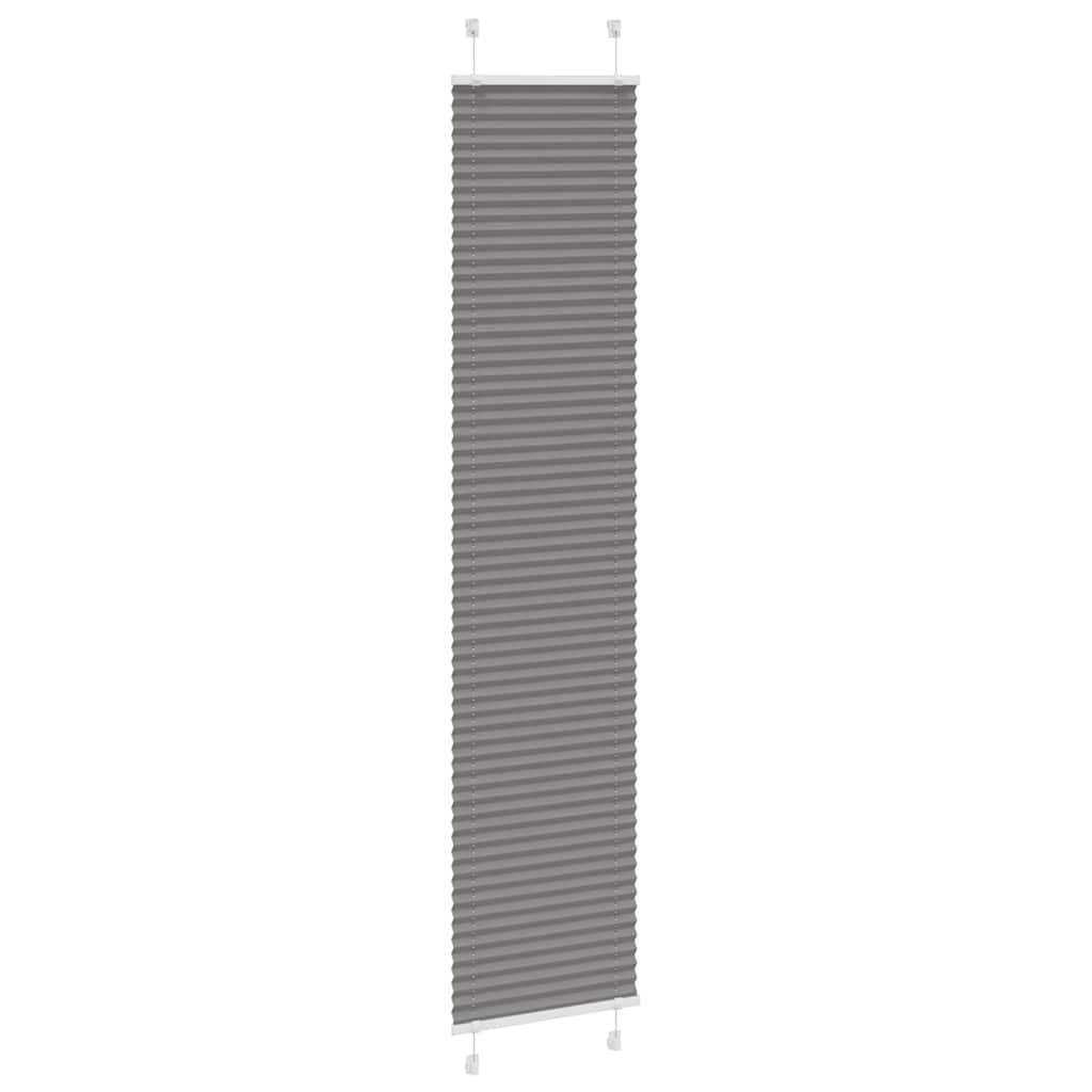 vidaXL Plissee Anthrazit 40x200 cm Stoffbreite 39,4 cm Polyester