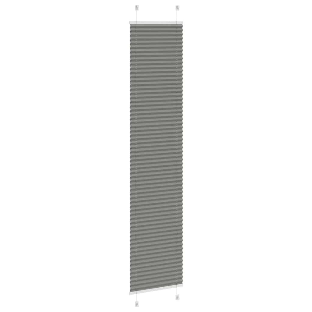vidaXL Plissee Anthrazit 40x200 cm Stoffbreite 39,4 cm Polyester