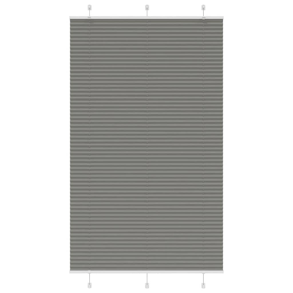vidaXL Plissee Anthrazit 120x200 cm Stoffbreite 119,4 cm Polyester