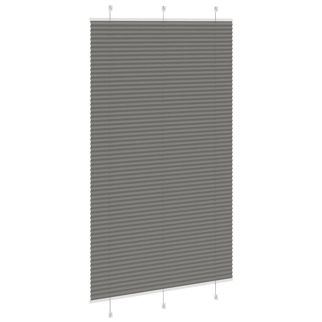 vidaXL Plissee Anthrazit 115x200 cm Stoffbreite 114,4 cm Polyester