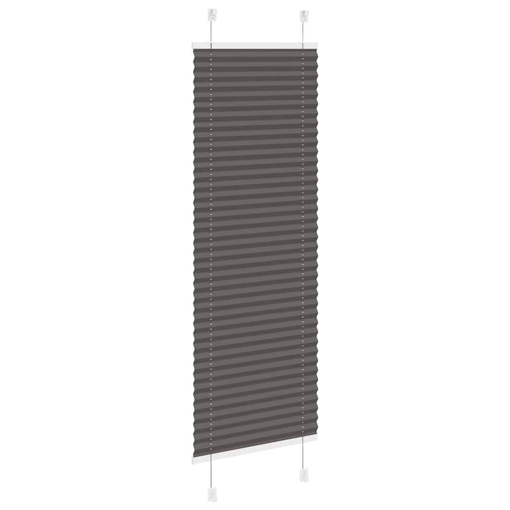 vidaXL Plissee Schwarz 50x150 cm Stoffbreite 49,4 cm Polyester