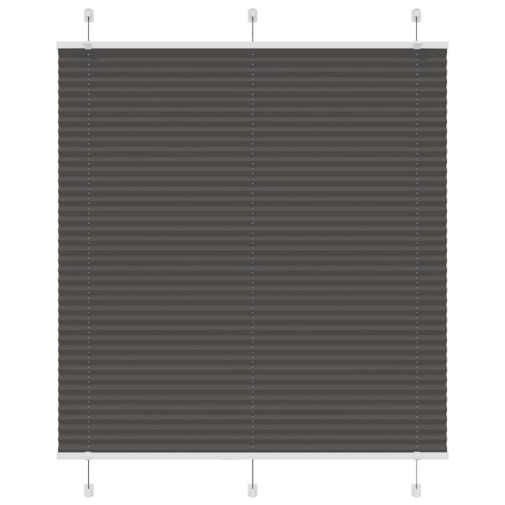vidaXL Plissee Schwarz 115x100 cm Stoffbreite 114,4 cm Polyester