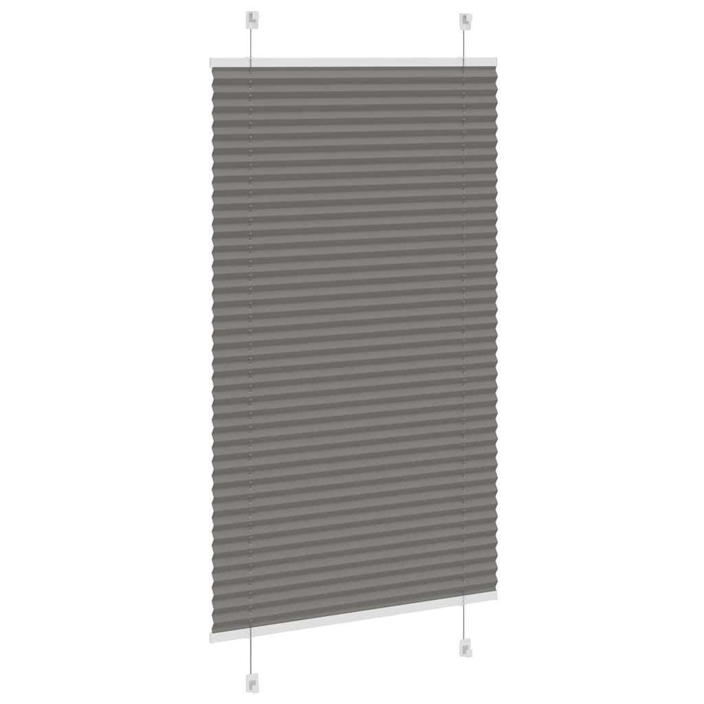 vidaXL Plissee Anthrazit 75x150 cm Stoffbreite 74,4 cm Polyester