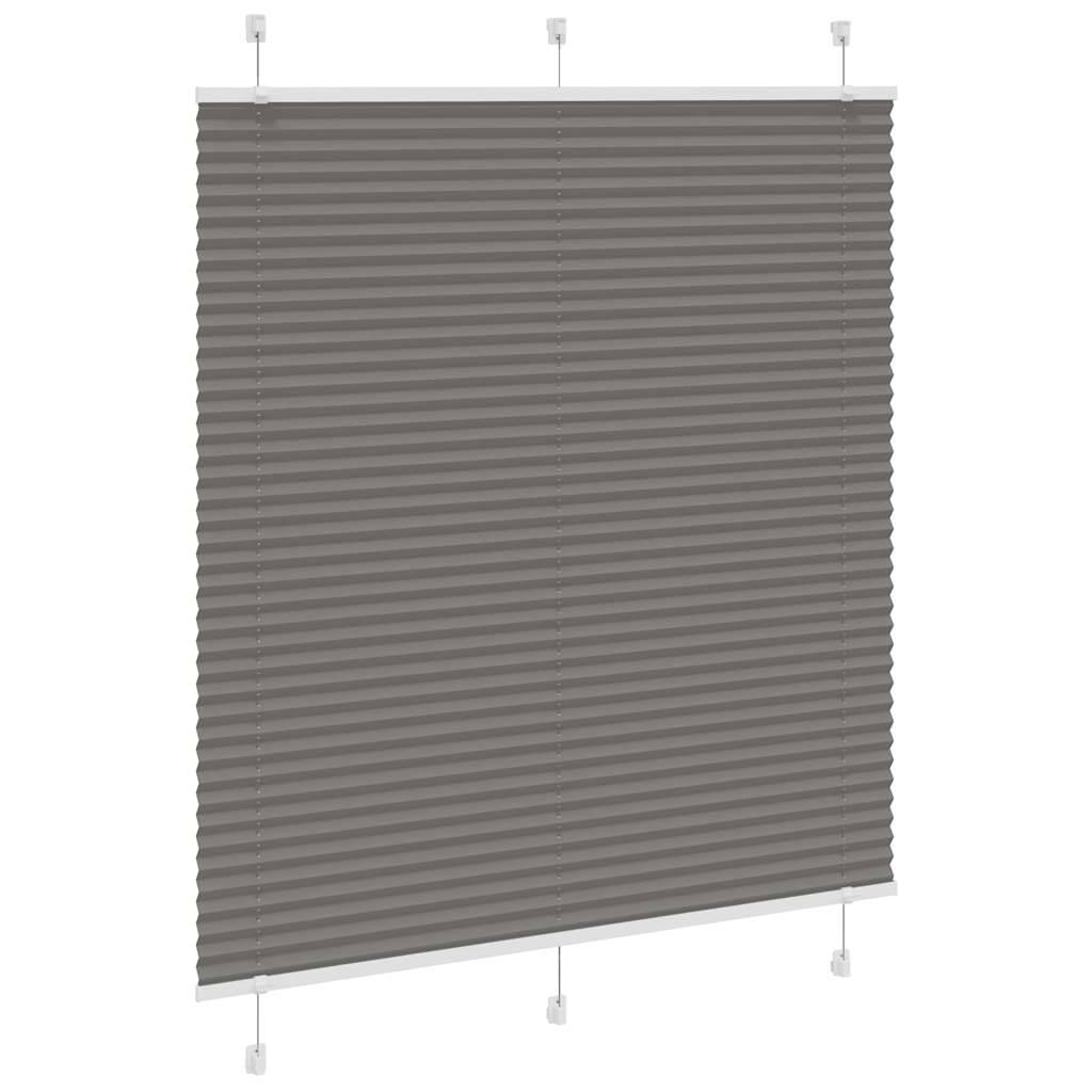 vidaXL Plissee Anthrazit 120x100 cm Stoffbreite 119,4 cm Polyester