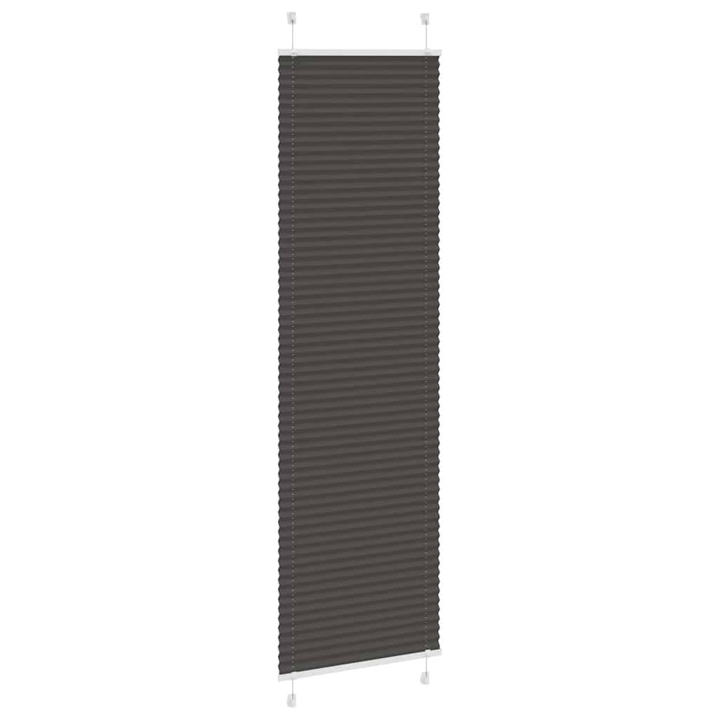 vidaXL Plissee Schwarz 60x200 cm Stoffbreite 59,4 cm Polyester