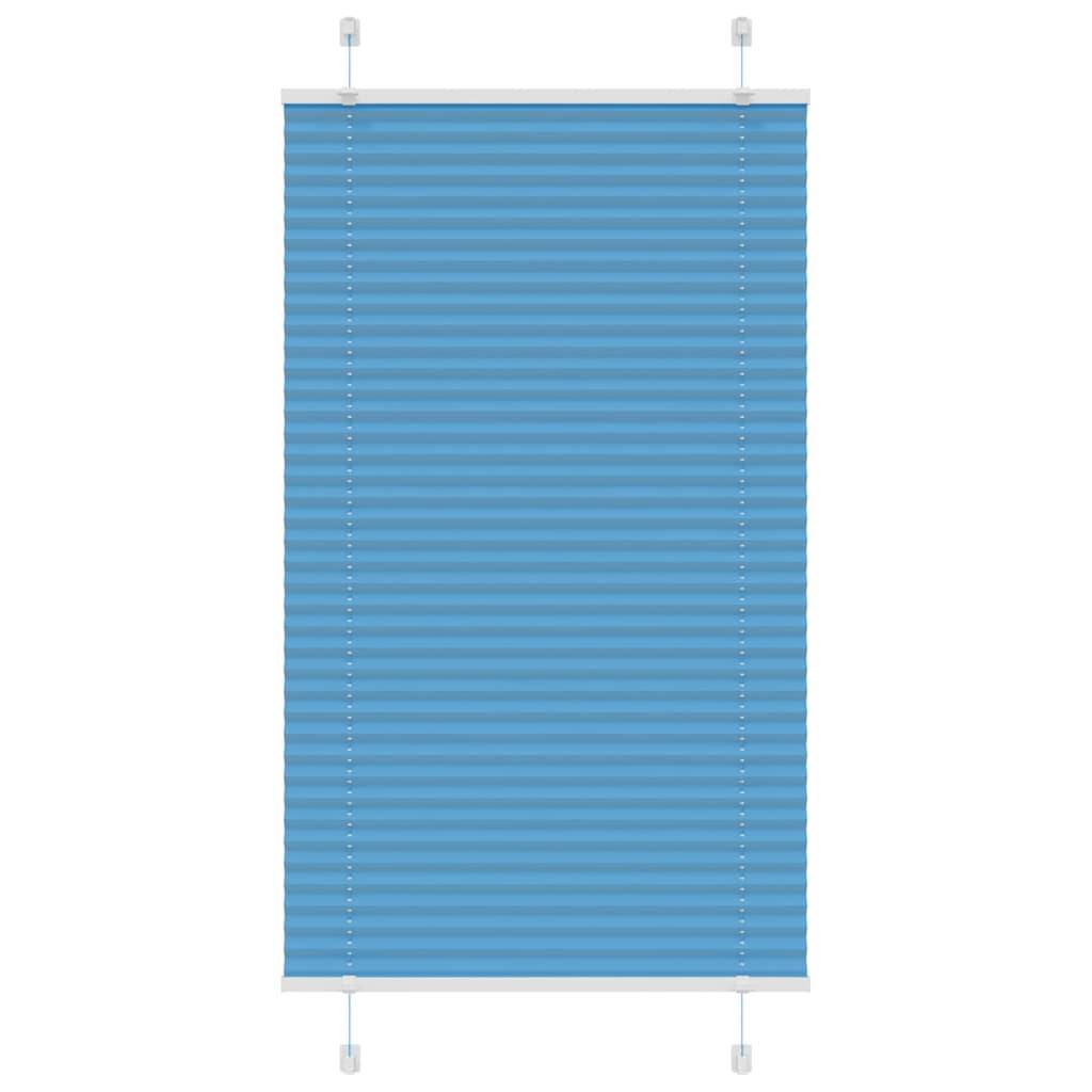 vidaXL Plissee Blau 80x100 cm Stoffbreite 79,4 cm Polyester