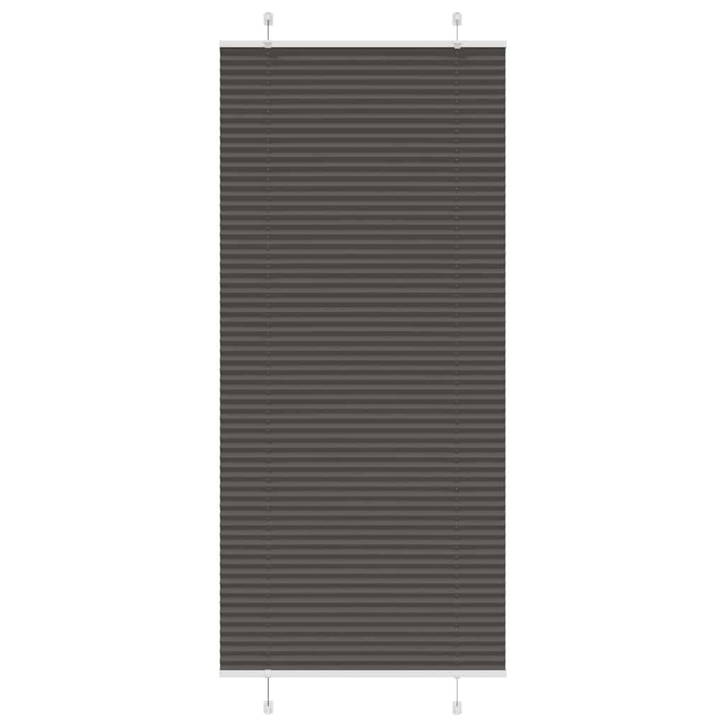 vidaXL Plissee Schwarz 90x200 cm Stoffbreite 89,4 cm Polyester