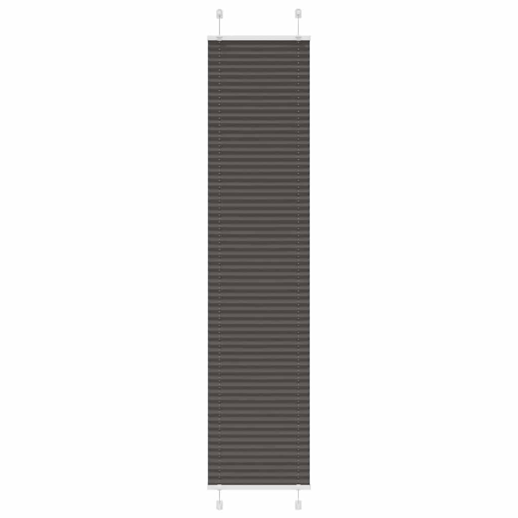 vidaXL Plissee Schwarz 45x200 cm Stoffbreite 44,4 cm Polyester