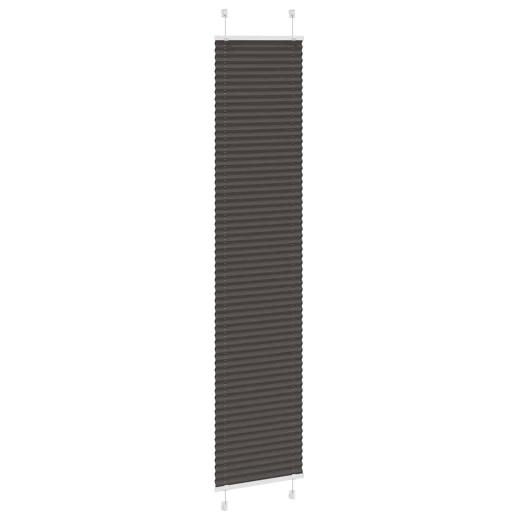 vidaXL Plissee Schwarz 50x200 cm Stoffbreite 49,4 cm Polyester