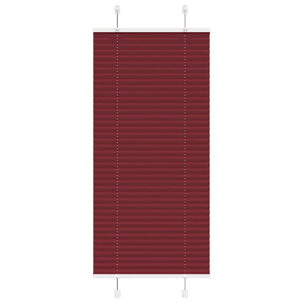 vidaXL Plissee Bordeauxrot 65x100 cm Stoffbreite 64,4 cm Polyester