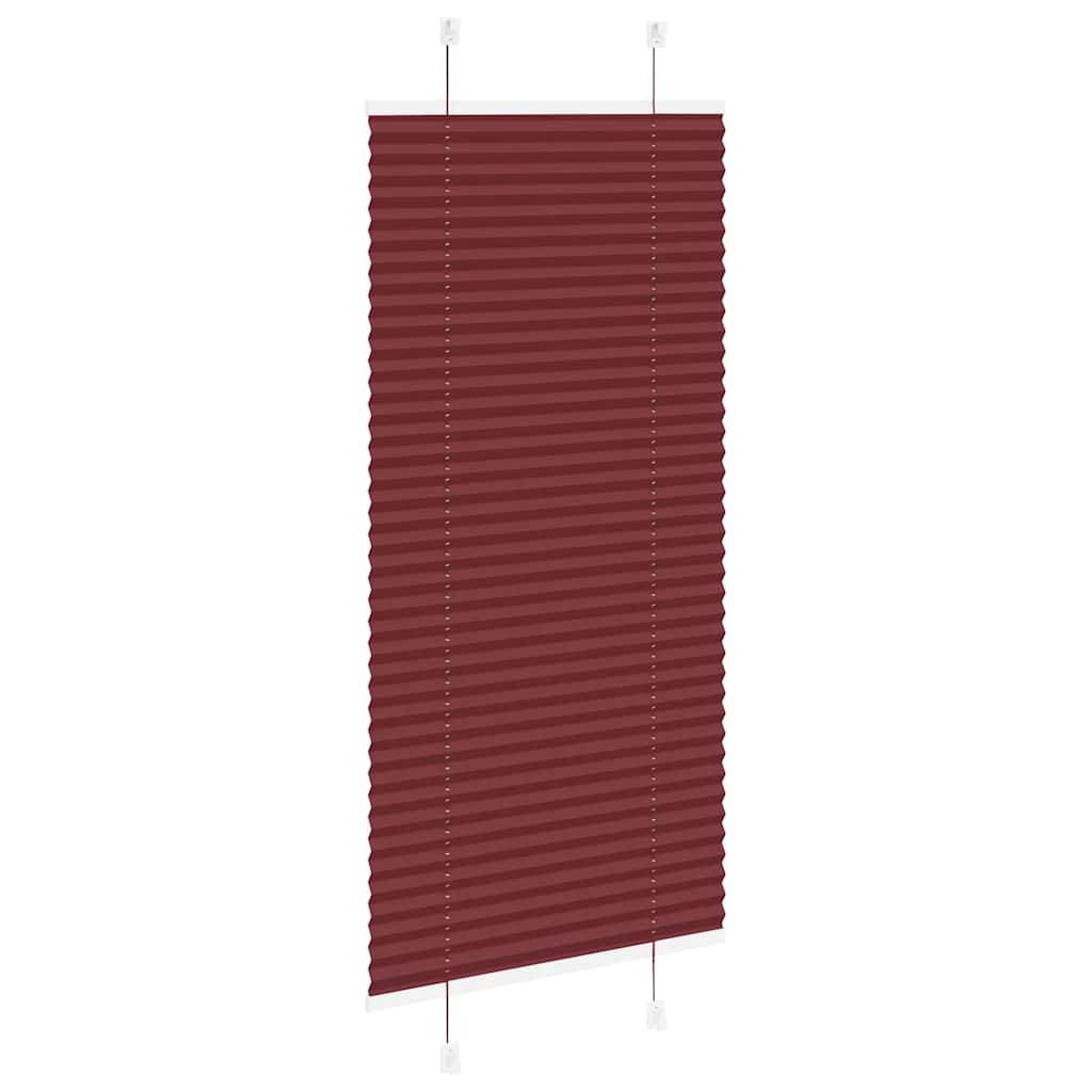 vidaXL Plissee Bordeauxrot 65x100 cm Stoffbreite 64,4 cm Polyester