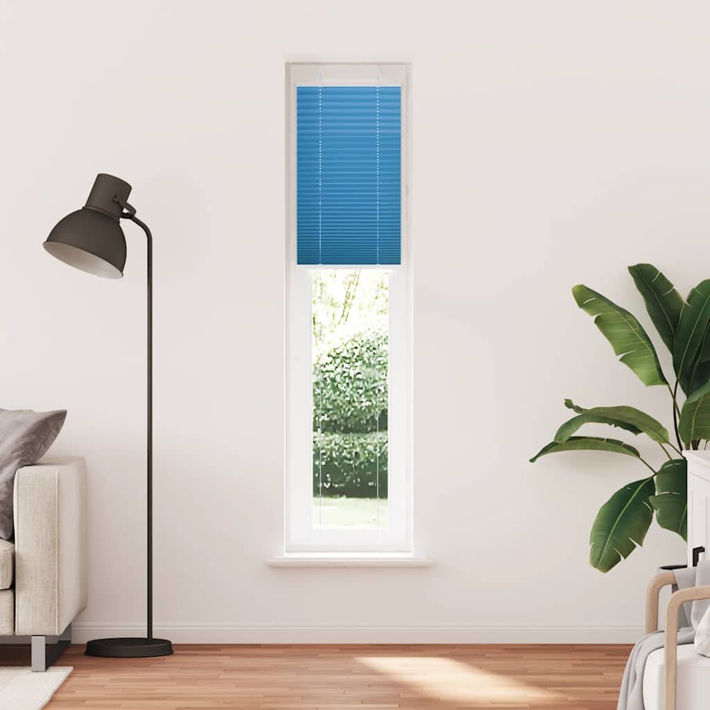 vidaXL Plissee Blau 40x200 cm Stoffbreite 39,4 cm Polyester