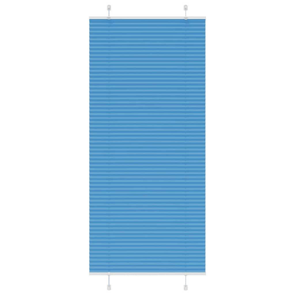 vidaXL Plissee Blau 90x200 cm Stoffbreite 89,4 cm Polyester
