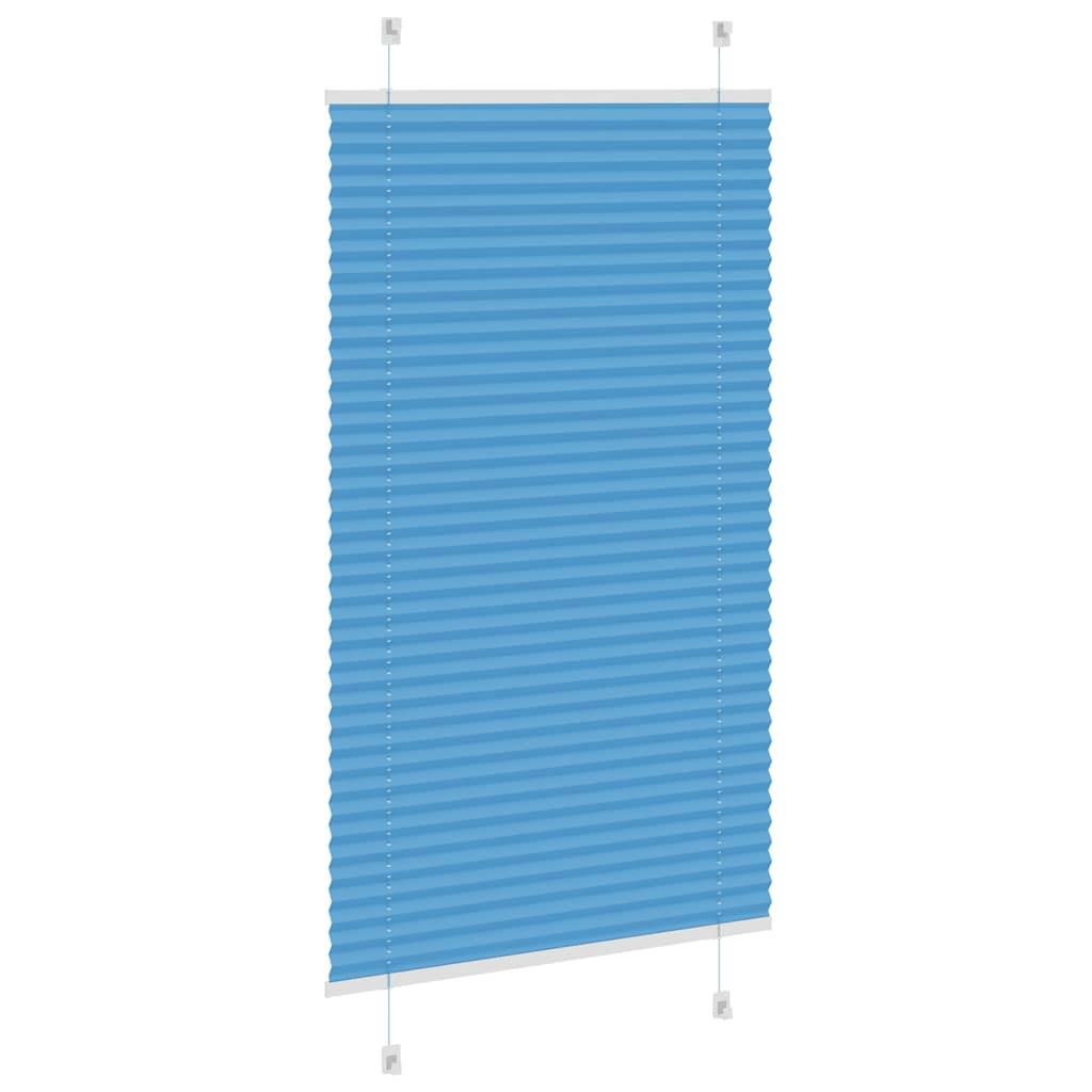 vidaXL Plissee Blau 75x100 cm Stoffbreite 74,4 cm Polyester