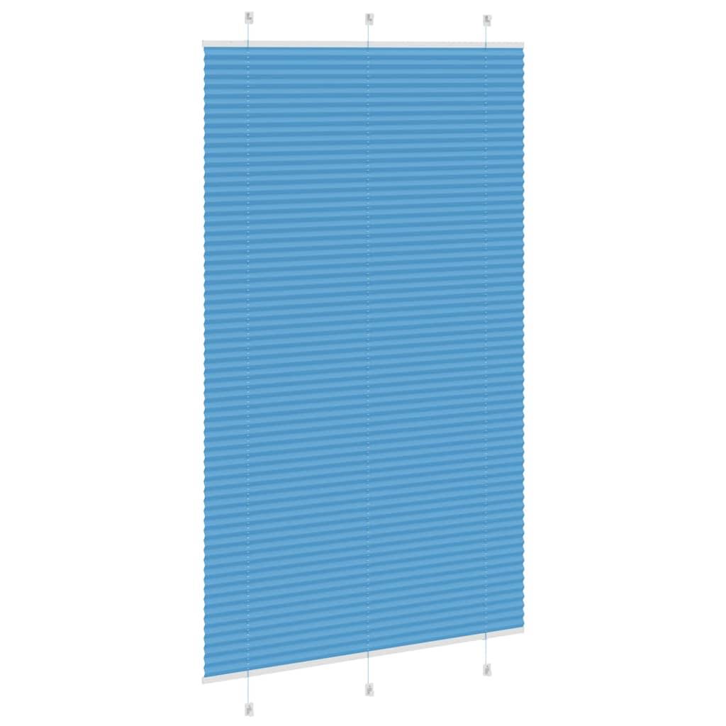 vidaXL Plissee Blau 115x200 cm Stoffbreite 114,4 cm Polyester