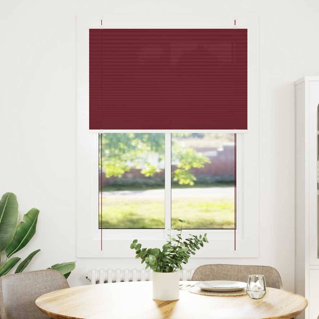 vidaXL Plissee Bordeauxrot 85x100 cm Stoffbreite 84,4 cm Polyester