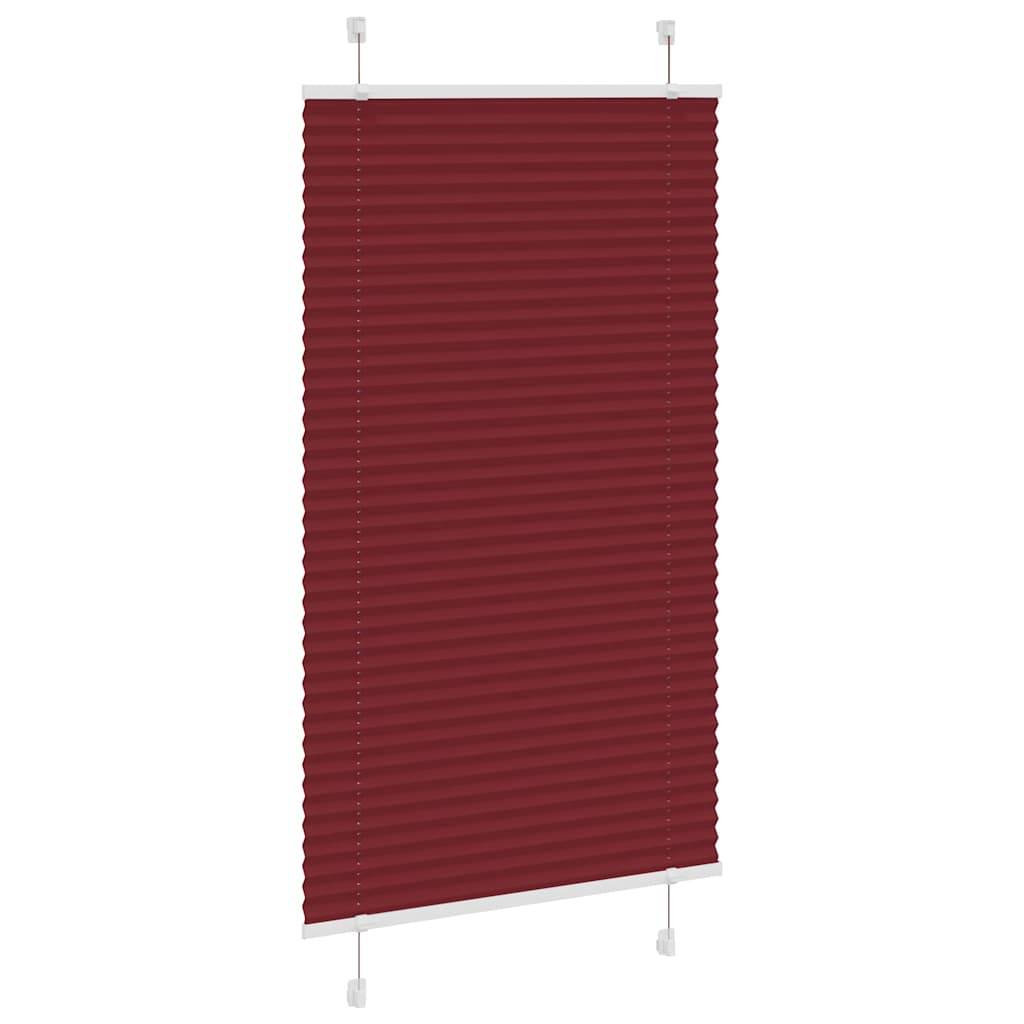 vidaXL Plissee Bordeauxrot 75x100 cm Stoffbreite 74,4 cm Polyester