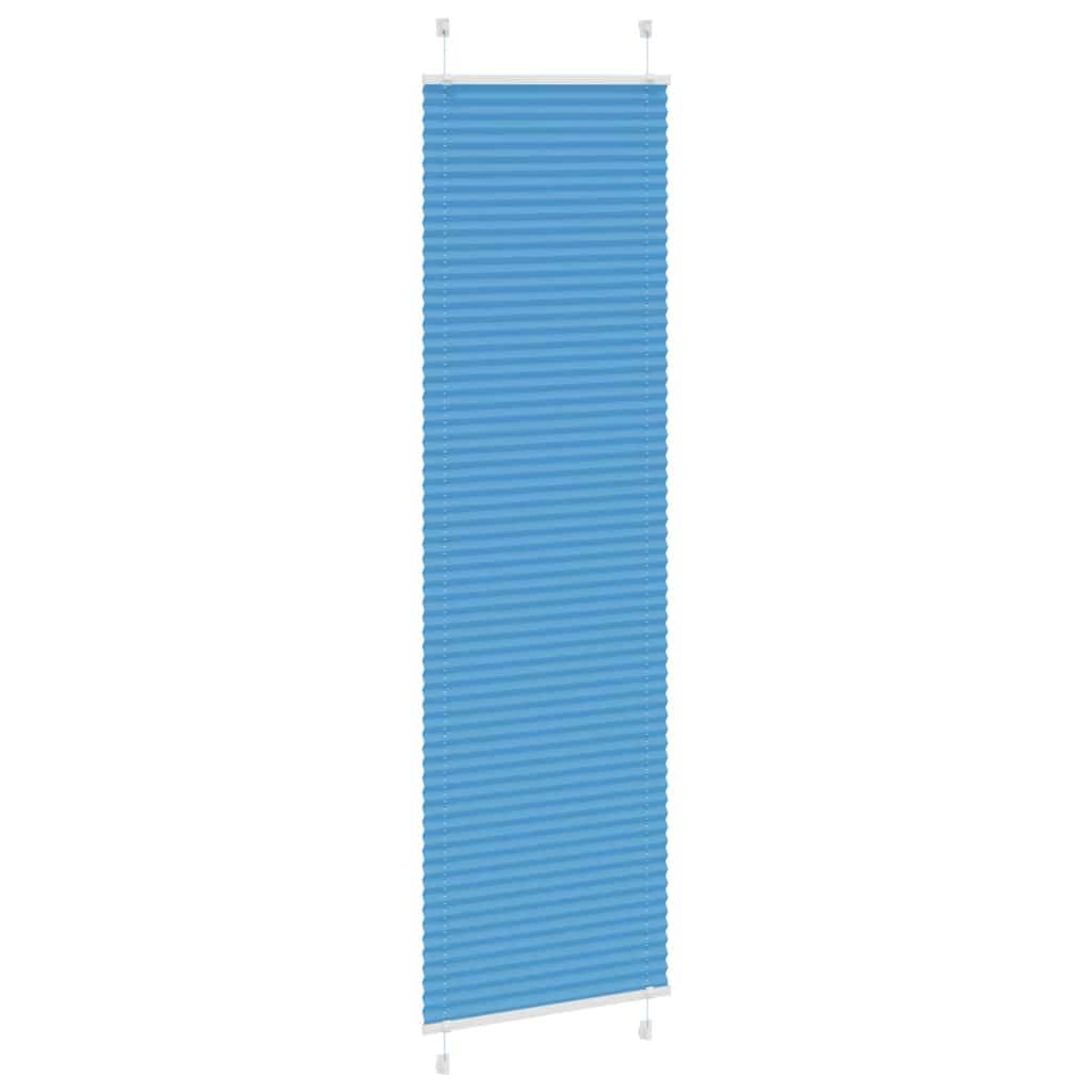 vidaXL Plissee Blau 60x200 cm Stoffbreite 59,4 cm Polyester